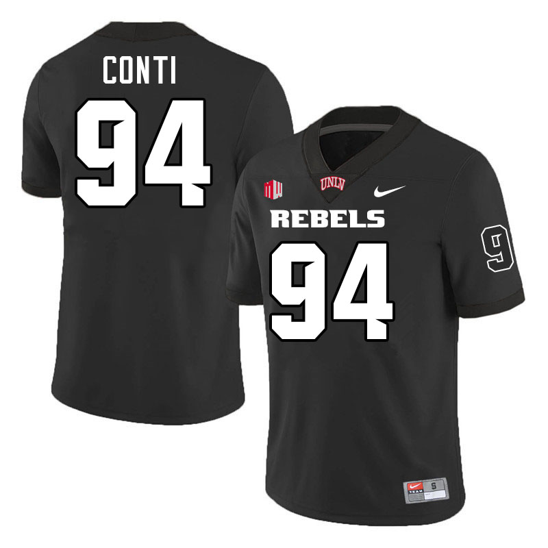 #94 Lucas Conti UNLV Rebels College Football Jersey Stitched-Black